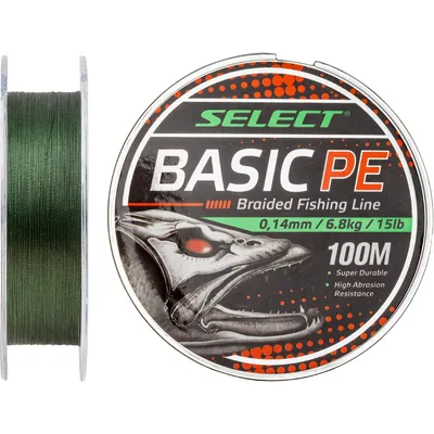 Шнур Select Basic PE Green 150m 0.24mm 40lb/18.2kg