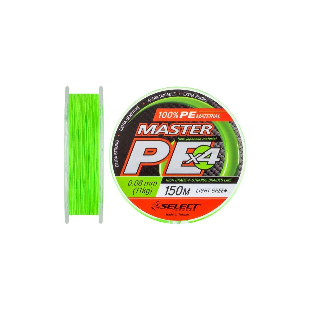Шнур Select Master PE 150m (салат.) #0.5/0.08mm 24lb/11kg