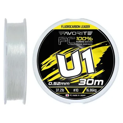 Флюорокарбон Favorite U1 FC 30m #10/0.52mm 37.2lb/16.86kg