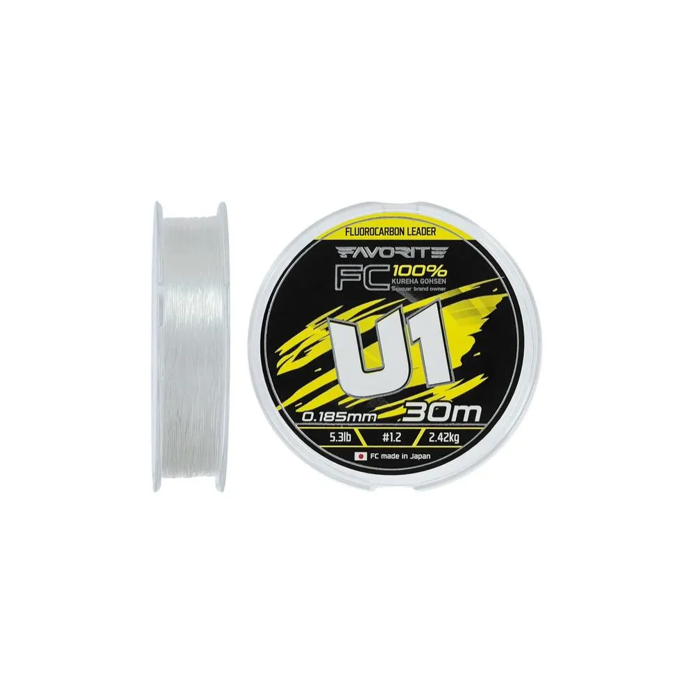 Флюорокарбон Favorite U1 FC 30m #1.2/0.185mm 5.3lb/2.42kg