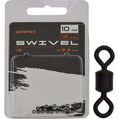 Вертлюжок Brain Swivel #8, 10mm, diam 2.3mm (10 шт/уп) SGCA-8008-8