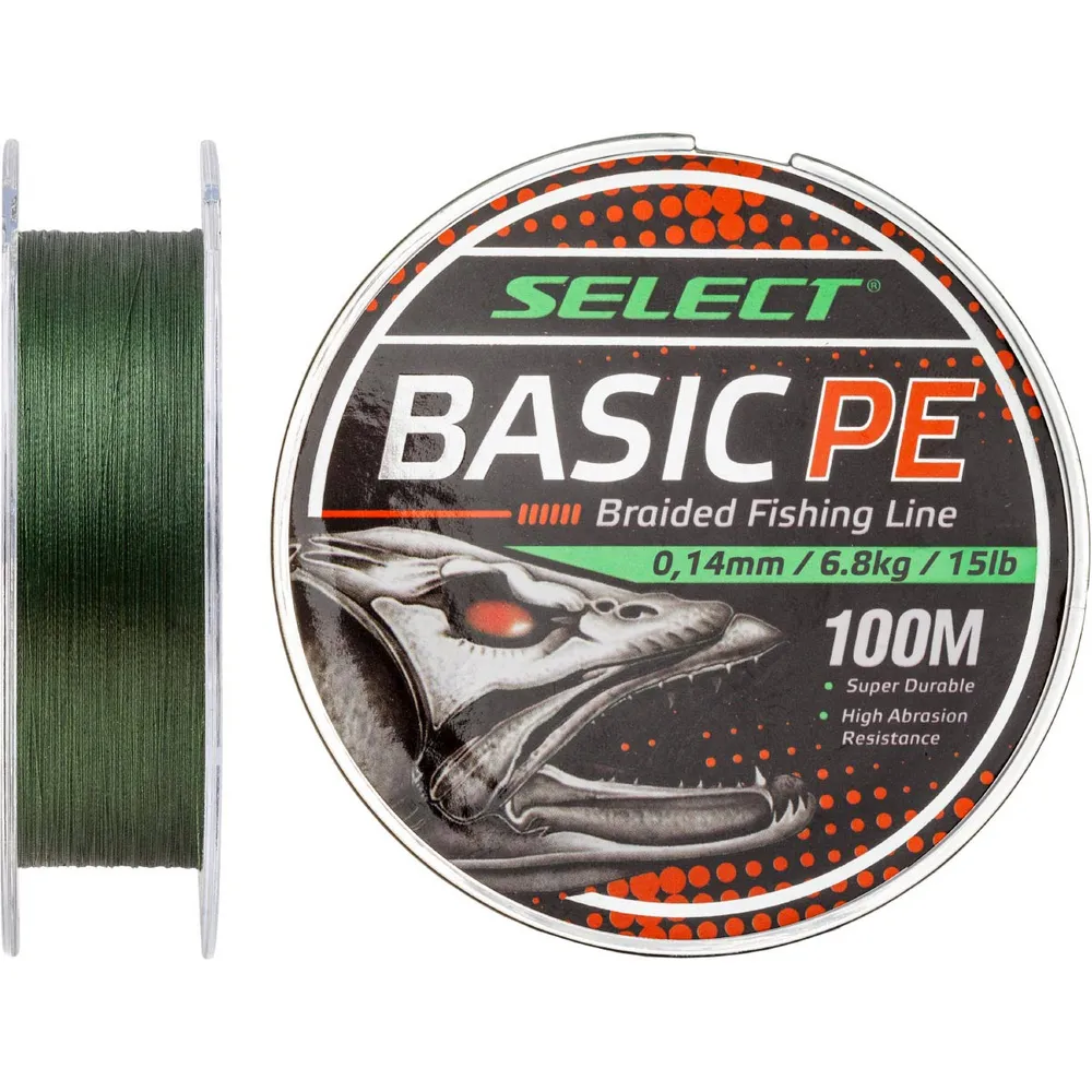 Шнур Select Basic PE Green 150m 0.16mm 18lb/8.3kg