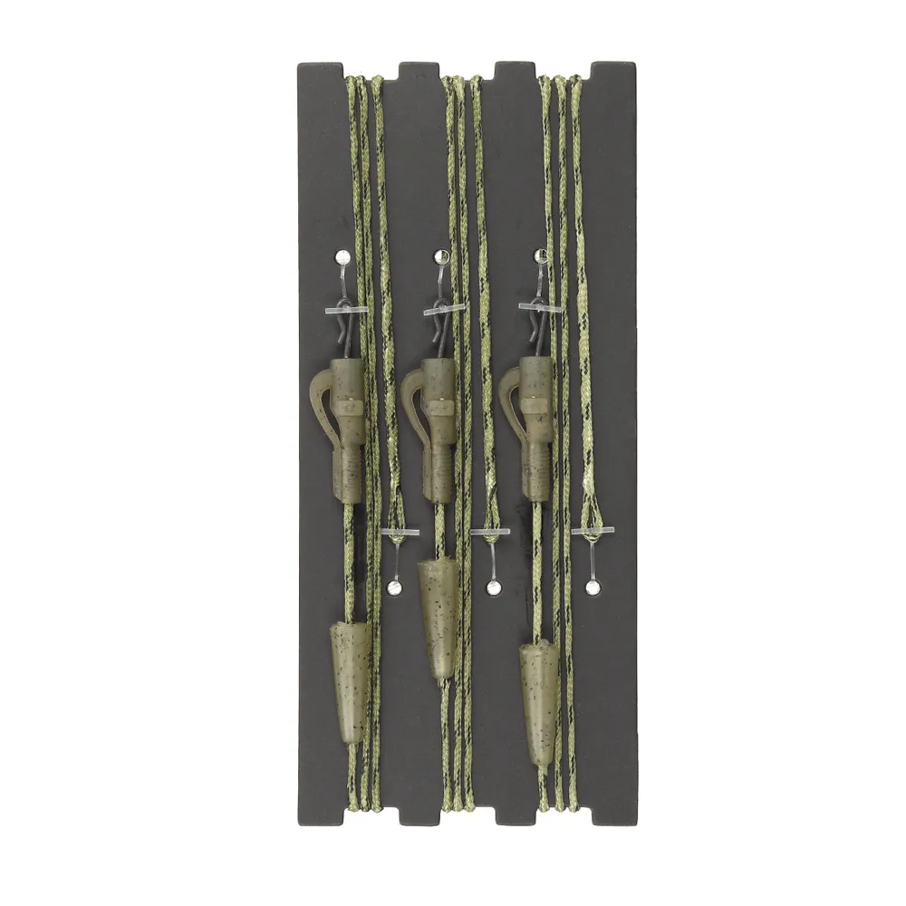 Оснащення коропове GC G.Carp Leadcore Safety Clip Leader 75см 50lb (3шт) Caмo Green