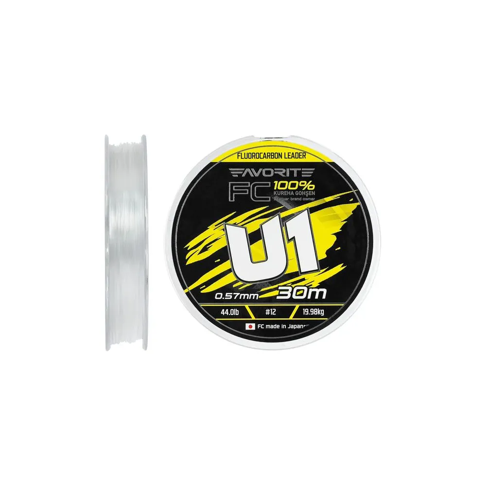 Флюорокарбон Favorite U1 FC 30m #12/0.57mm 44.0lb/19.98kg