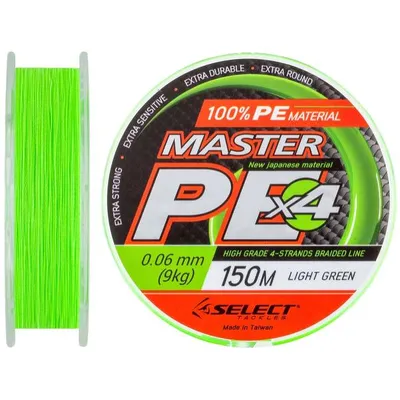 Шнур Select Master PE 150m (салат.) #0.4/0.06mm 20lb/9kg