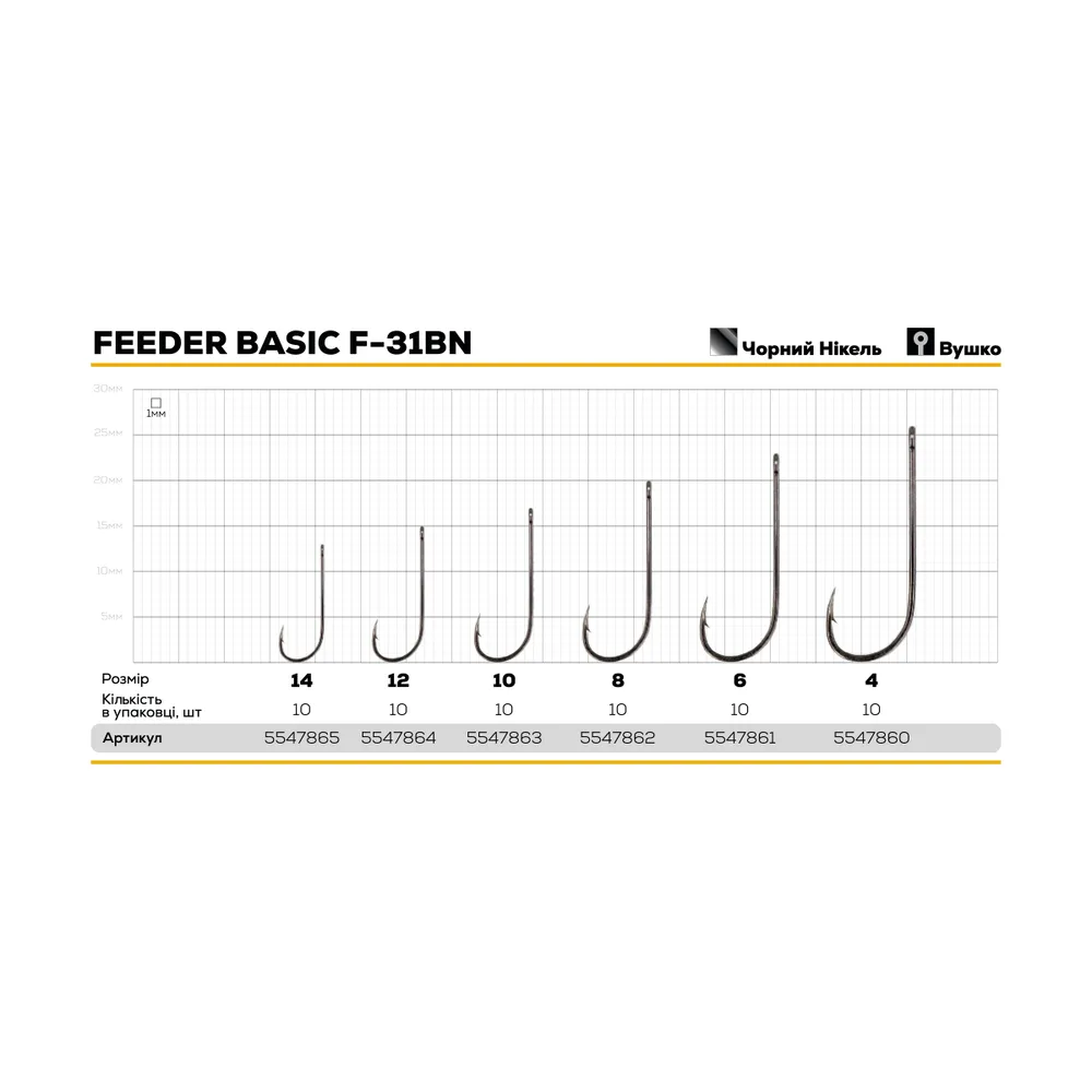 Гачок GC Feeder Basic F-31BN №14(10шт)