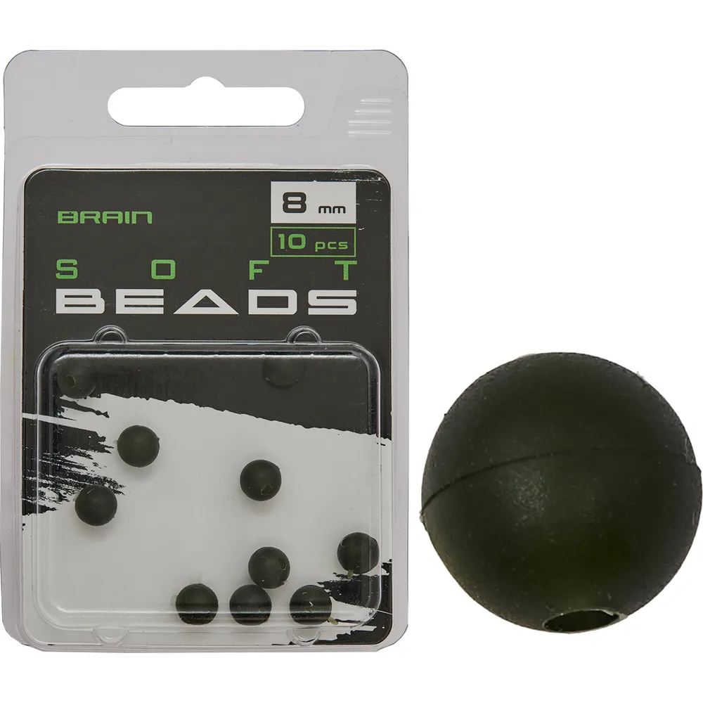 Намистина Brain Soft Beads 8mm (10 шт/уп) Green SGXA-CA01-8