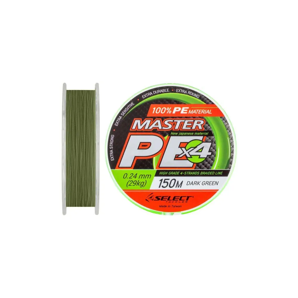 Шнур Select Master PE 150m (темн.-зел.) #2.5/0.24mm 64lb/29kg
