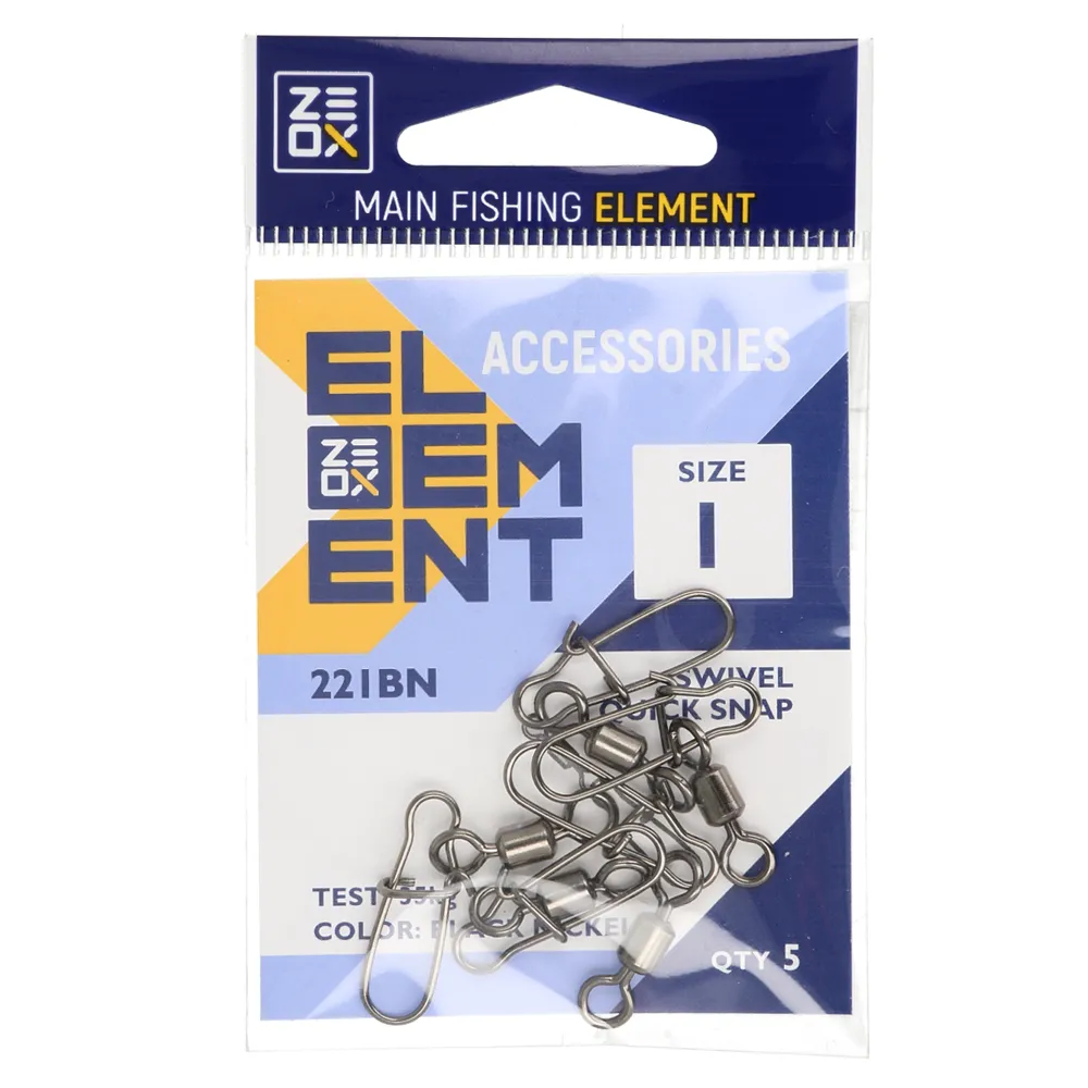 Застібка з вертлюгом ZEOX Swivel Quick Snap 221BN №10 (10шт)