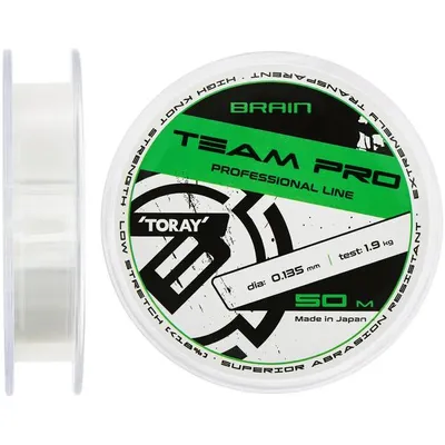 Волосінь Brain Team Pro 50m (clear) 0.135mm 1.9kg