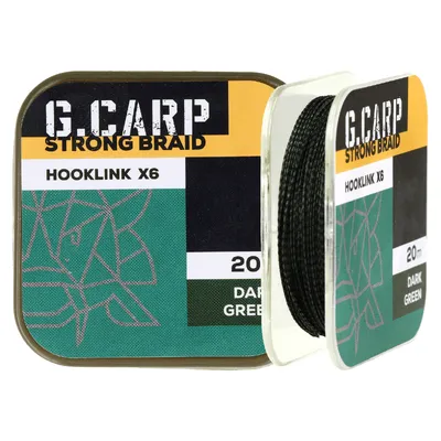 Повідковий матеріал GC G.Carp Strong Braid Hooklink X6 20м 25lb Dark Green