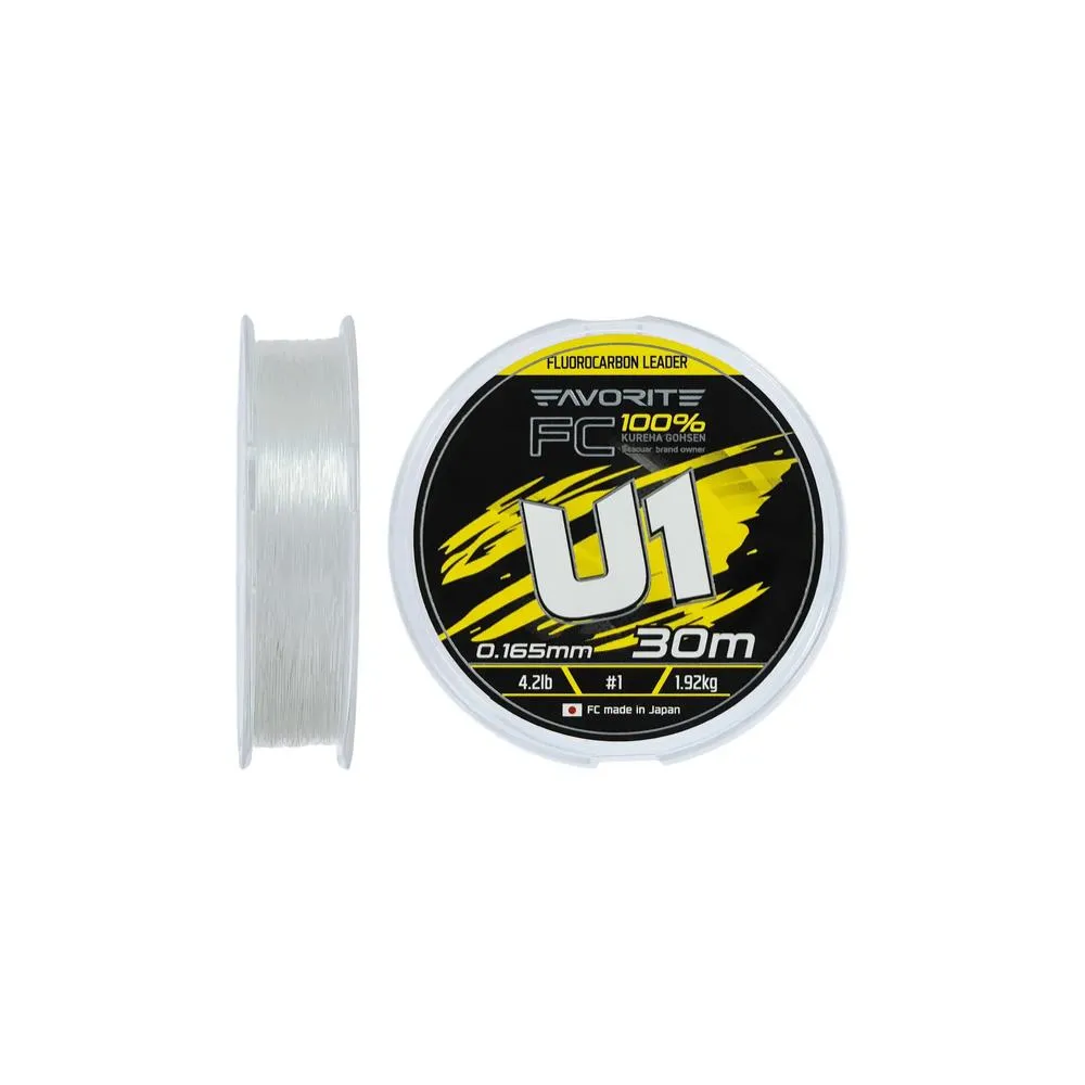 Флюорокарбон Favorite U1 FC 30m #1.0/0.165mm 4.2lb/1.92kg