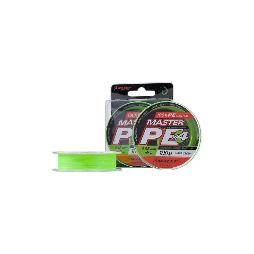 Шнур Select Master PE 100m (салат.) #1.7/0.20mm 53lb/24kg