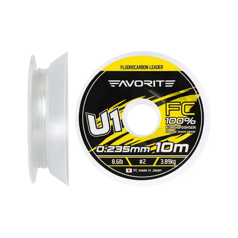 Флюорокарбон Favorite U1 FC 10m #2.0/0.235mm 8.6lb/3.89kg