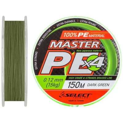 Шнур Select Master PE 150m (темн.-зел.) #0.8/0.12mm 33lb/15kg