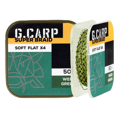 Повідковий матеріал GC G.Carp Super Braid Soft Flat X4 50м 35lb Weed Green
