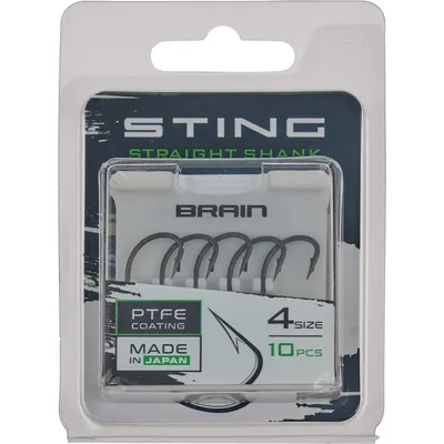 Гачок Brain Sting Straight Shank #4 (10 шт/уп)