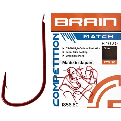 Гачок Brain Match B1020 #12 (20 шт/уп) ц:red