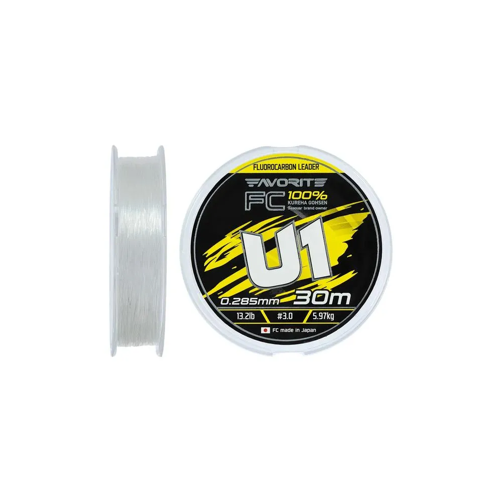 Флюорокарбон Favorite U1 FC 30m #3.0/0.285mm 13.2lb/5.97kg