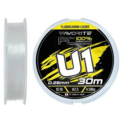 Флюорокарбон Favorite U1 FC 30m #2.5/0.26mm 10.1lb/4.58kg