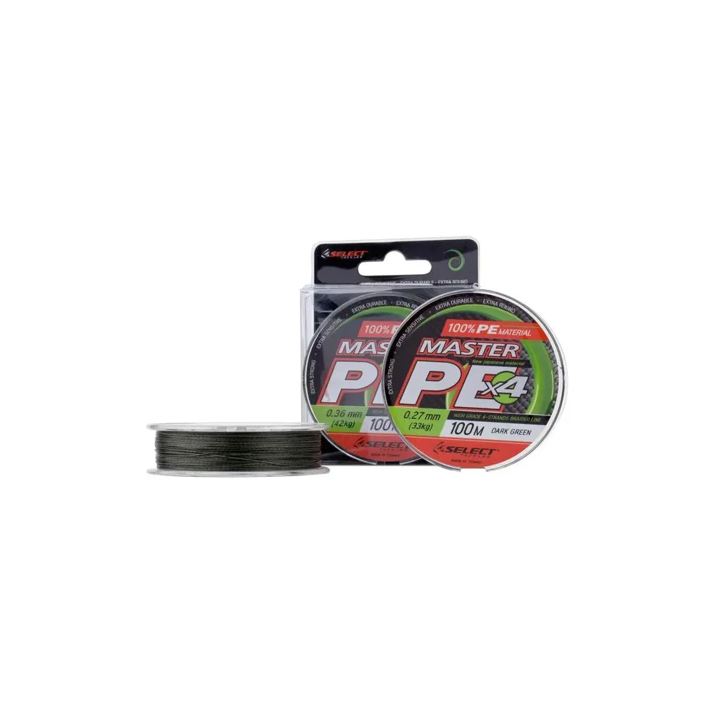 Шнур Select Master PE 100m (темн.-зел.) #4.5/0.36mm 93lb/42kg