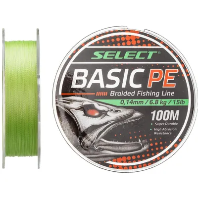 Шнур Select Basic PE Light Green 150m 0.10mm 10lb/4.8kg